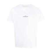 Witte Katoenen T-shirt met Omgekeerd Logo Maison Margiela , White , He...