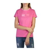 Logo Katoenen T-shirt voor Dames Tommy Hilfiger , Pink , Dames