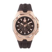 Octagon Roségouden Horloge Philipp Plein , Black , Heren