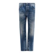 Biologisch Katoen Lage Taille Jeans Saint Laurent , Blue , Heren