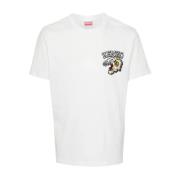Witte T-shirts en Polos met Varsity Jungle Borduursel Kenzo , White , ...