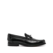 Double T Leren Loafers Tod's , Black , Heren