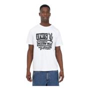 Witte T-shirts en Polos met Western Print Levi's , White , Heren