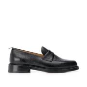 Zwarte Slip-On Loafers van Pebble-Grain Thom Browne , Black , Heren