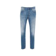 Italiaanse Jeans met Riemlussen Dondup , Blue , Heren