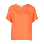Zijden Oranje T-shirts en Polos P.a.r.o.s.h. , Orange , Dames