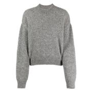 Grijze Alpaca Wol Trui Jacquemus , Gray , Dames