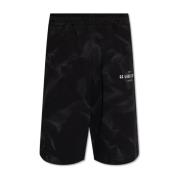 Cotton shorts with print 44 Label Group , Black , Heren
