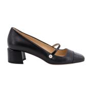 Leren Décolleté met pareldetail Jimmy Choo , Black , Dames