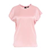 Rose Ss24 Dames T-shirts Polos Pinko , Pink , Dames