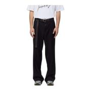 Zwarte Pantalons met Plooien en Rechte Pijpen Young Poets , Black , He...