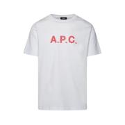 James Logo Biologisch Katoenen T-Shirt A.p.c. , White , Heren