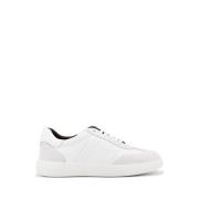 Witte Leren Sneakers met Suède Details Brioni , White , Heren