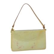 Pre-owned Leather clutches Louis Vuitton Vintage , Beige , Dames