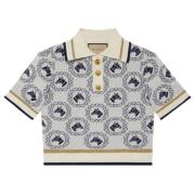 Equestrian jacquard poloshirt Gucci , Multicolor , Dames