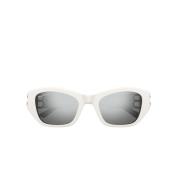 Dames Cateye Zonnebril met Wit Acetaat Frame Balenciaga , White , Dame...