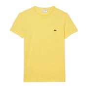 Katoenen T-shirt Lacoste , Yellow , Heren