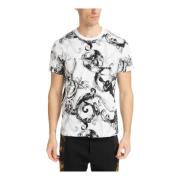 Abstract Multikleur Aquarel T-shirt Versace Jeans Couture , White , He...