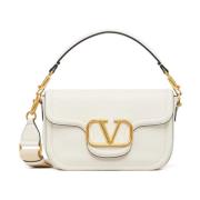 Witte Metallic VLogo Signature Tas Valentino Garavani , White , Dames