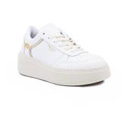 Leren Oval T Sneakers Twinset , White , Dames