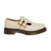 Leren Loafers met Contraststiksels Dr. Martens , Beige , Dames