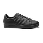 Lage Leren Sneakers - Ea7 Emporio Armani EA7 , Black , Heren