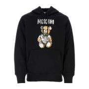Zwarte katoenen sweatshirt Moschino , Black , Heren
