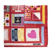 Bedrukte zijden sjaal Moschino , Multicolor , Unisex