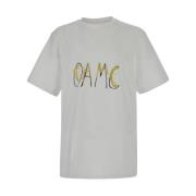 Katoenen T-shirt Oamc , White , Heren