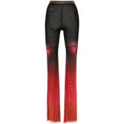 Rode Mesh Broek met Gezichtsprint Ottolinger , Red , Dames