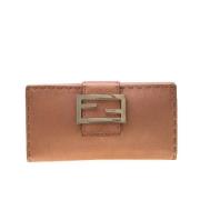 Pre-owned Leather wallets Fendi Vintage , Pink , Dames