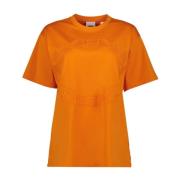 Carrick Oversized T-shirt Burberry , Orange , Dames