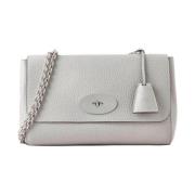 Medium Lily, Lichtgrijze Leren Handtas Mulberry , Gray , Dames