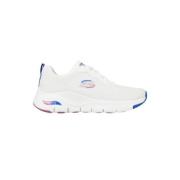 Dames Mesh Veterschoenen Skechers , White , Dames