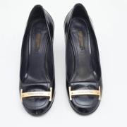 Pre-owned Leather heels Louis Vuitton Vintage , Blue , Dames
