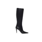 Zwarte Rockstud Laarzen Valentino Garavani , Black , Dames