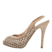 Pre-owned Mesh heels Valentino Vintage , Beige , Dames