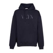 Zwarte Katoenen Sweatshirt met Trekkoord Capuchon Valentino Garavani ,...