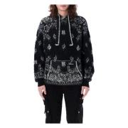 Zwarte Bandana Hoodie voor Heren Amiri , Black , Heren