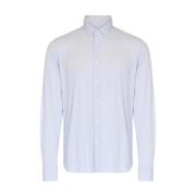Blauw Jacquard Oxford Overhemd met Micro Stippen RRD , White , Heren