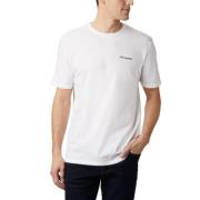 Heren Katoenen T-Shirt Columbia , White , Heren