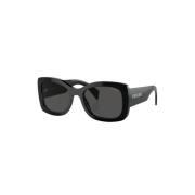 Zwarte zonnebril, stijlvol en veelzijdig Prada , Black , Dames
