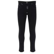 Zwarte Denim Super Skinny Jeans Philipp Plein , Black , Heren