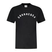 Zwarte korte mouwen shirt Courrèges , Black , Heren