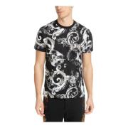 Abstract Multikleur Aquarel T-shirt Versace Jeans Couture , Black , He...