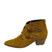 Pre-owned Suede boots Yves Saint Laurent Vintage , Brown , Dames