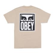 Eyes Icon 2 Streetwear T-Shirt Obey , Beige , Heren