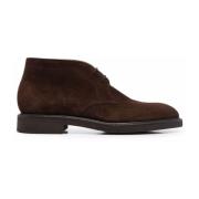 Donkerbruine Suède Veterschoenen John Lobb , Brown , Heren