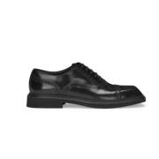 Geperforeerde Derby Schoenen met Vierkante Neus Dolce & Gabbana , Blac...