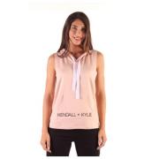 Dames Viscose Elastaan T-Shirt Kendall + Kylie , Pink , Dames